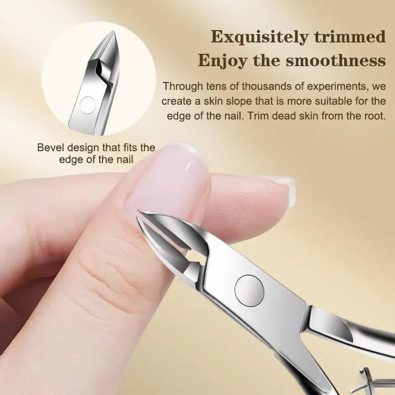 Durable Stainless Steel Cuticle Nipper Manicure Pedicure Clippers Qme