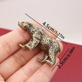 Brass Cute Small Bear Statue Office Desk Ornaments Decorations Crafts Collections Animal Figurines Miniatures Children Toy Gifts Qme 1pc