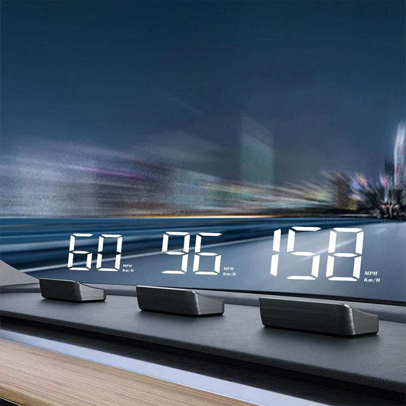Car Speedometer HUD GPS Head Up Display Digital Speed Meter Qme
