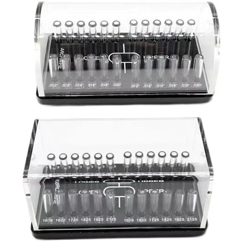 Dental Acrylic Organizer Holder Box Round Rectangular Arch Wires Case Qme