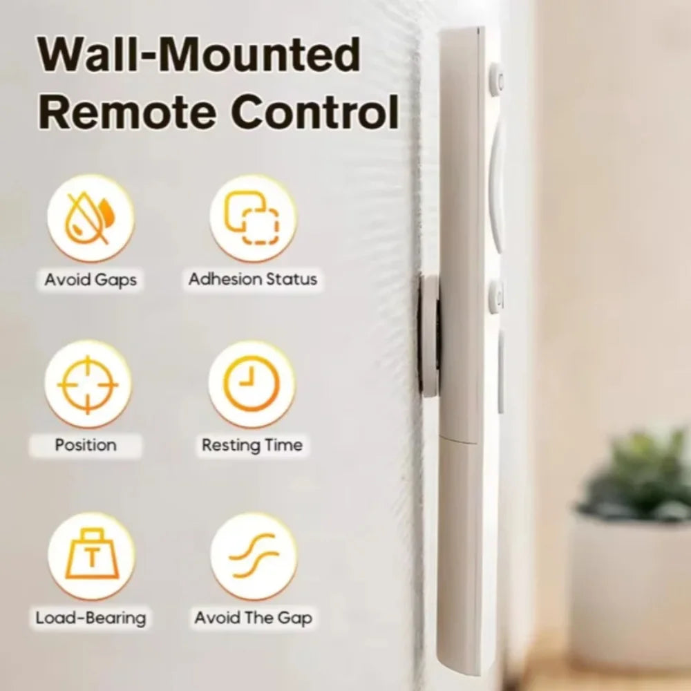 3/6/12PCS Magnetic Remote Control Holder Wall Mount Adhesive Remote Control Holder Strong Hold TV Remote Holder For Home Office Qme