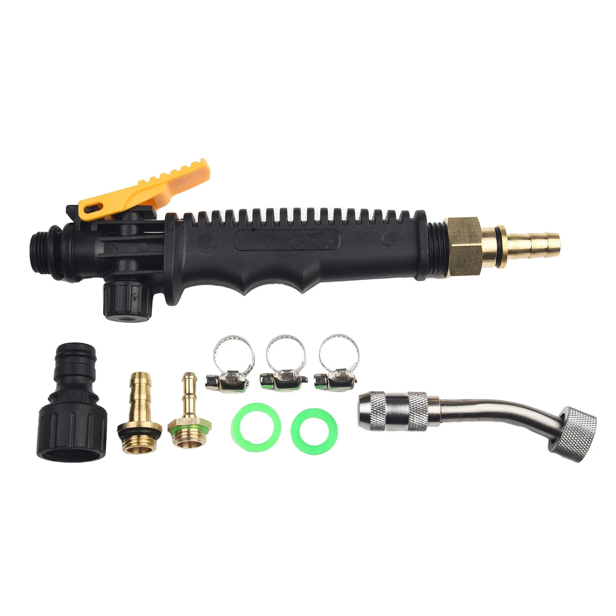 1 Set Sprayer Wand Replace 1/4 & 3/8 Brass Barb Sprayer Wand 2 Hose Clamp Replacement Spray Bar With Shut-off Valve Sprayer Tool Qme 30cm
