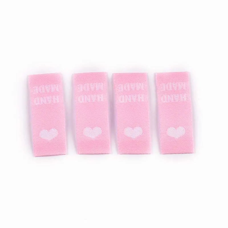 50pcs 15x38mm Mix colour Heart Pattern Label For DIY Handmade Decorative Sewing Accessories Clothing Hat Supplies cp3823 Qme 50pcs cp3823-1
