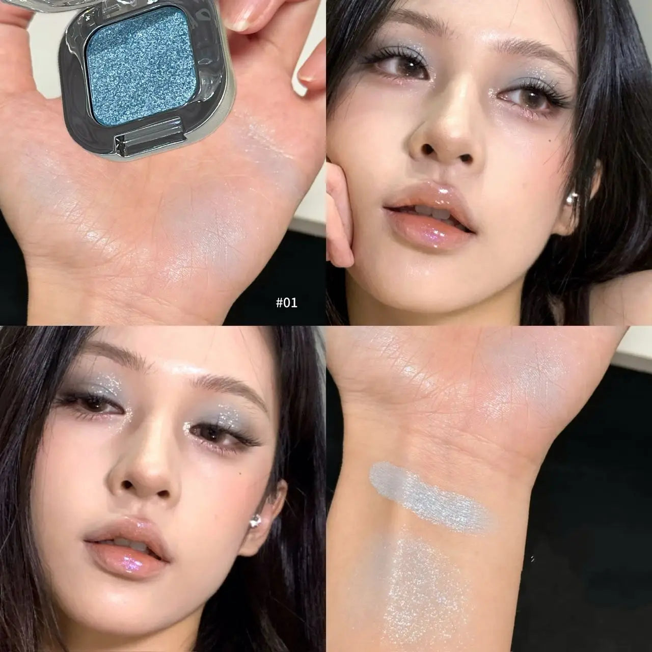 HERORANGE Monochrome Eyeshadow Palette Glitter Glowing Charm Qme HR1043-01