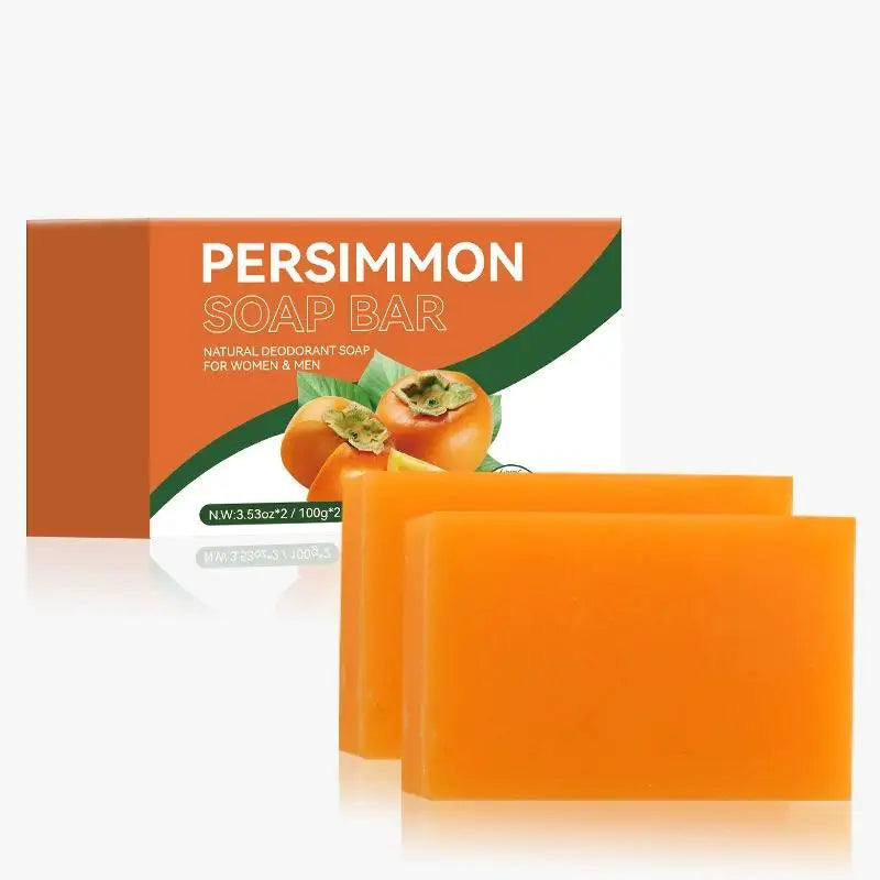 Persimmon Soap Bar Body Odor Removal Handmade Green Tea Face Wash Qme 100g X2