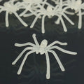 10Pcs Party DIY Decoration Halloween Luminous Rubber Fake Spider Plastic Figure Prank Toy Qme noctilucent