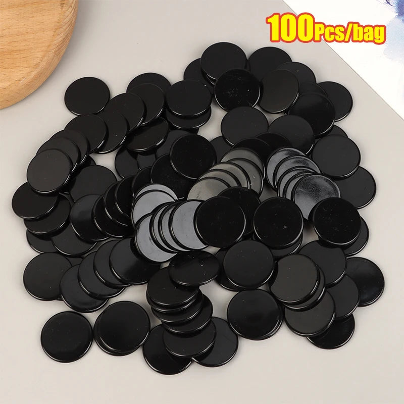 Math Learning Montessori Toy 100 X Plastic Poker Chips Bingo Chip Qme Black