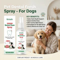 Pets Dental Cleaning Spray Remove Tartar Plaque Soothe Gums Eliminate Bad Breath Reduce Bacteria No-Brush Dog Oral Care Solution Qme Default Title