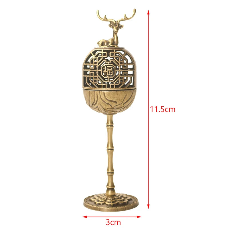 Magpie Hollow Lamp Sandalwood Fragrance Censer Smoking Backflow Incense Holder Tea House Ornaments Study Room Home Decor Qme E