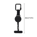 Cellphone Lanyard Strap Smartphone Safety Tether With Belt Clip, Cellphone Lanyard For Travel, Retractable Anti-Theft PhoneHolde Qme Black