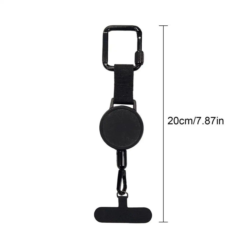 Cellphone Lanyard Strap Smartphone Safety Tether With Belt Clip, Cellphone Lanyard For Travel, Retractable Anti-Theft PhoneHolde Qme Black