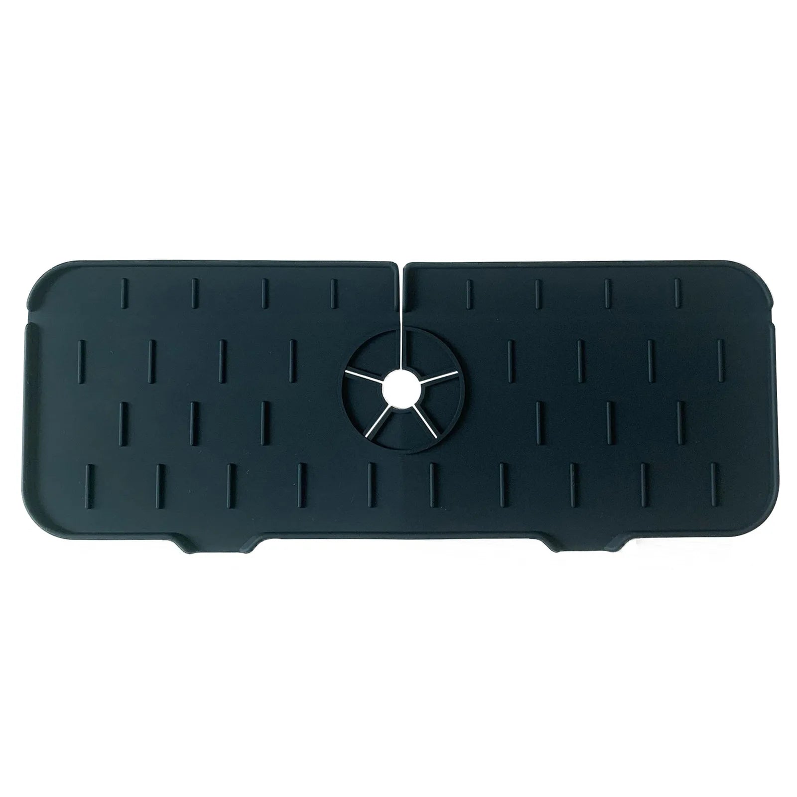 Kitchen Gadgets Silicone Faucet Absorbent Pad Shelf Sink Splash Catcher Countertop Protective Mat Bathroom Drain Mat Acceesories Qme black 1pc