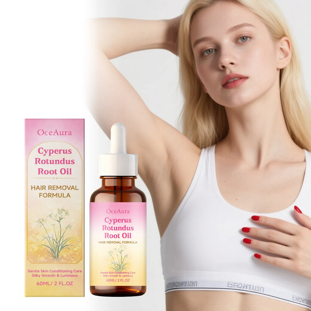 Cyperus Rotundus Root Oil for Hair Removal Smoothing Nourishing Body Skin Care Essential Oil Soothing Skin for Body Legs Arms Qme