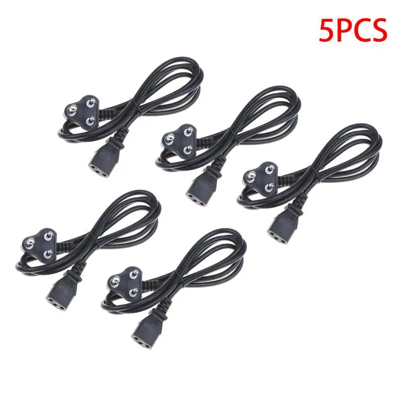 D Plug IEC320 C13 India Power Cord Performance 10A 250V Suitable Qme 5PCS