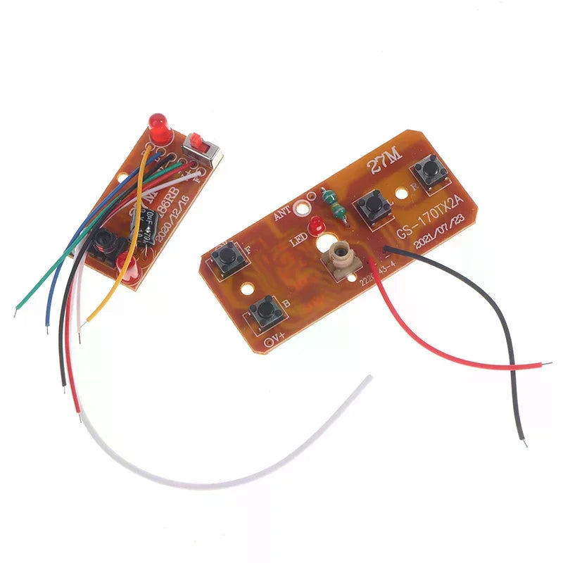 4CH RC Remote Control 27MHz Circuit PCB Transmitter Receiver Board Qme