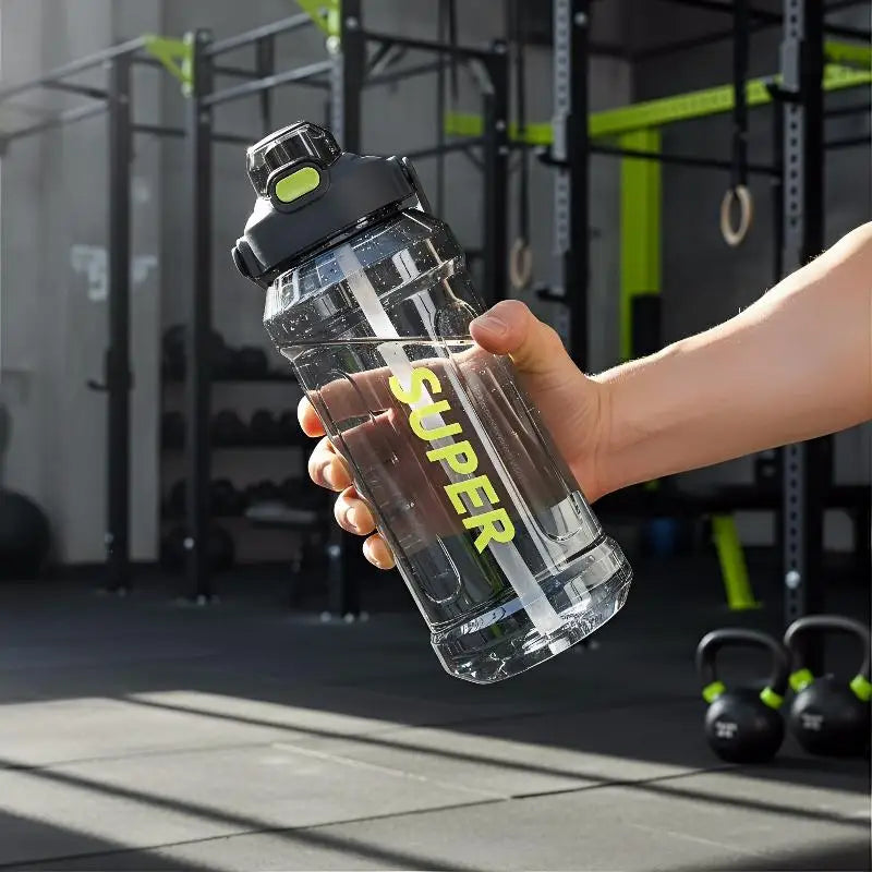 Large-capacity Sports Water Bottle 2 Liters Trendy INS Straw Cup Qme