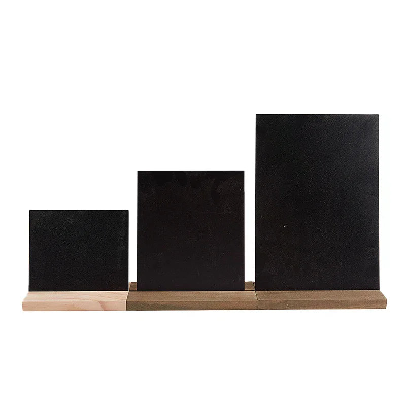 Message Board Display Sign Wooden Base Price Tag Black Chalkboards Qme