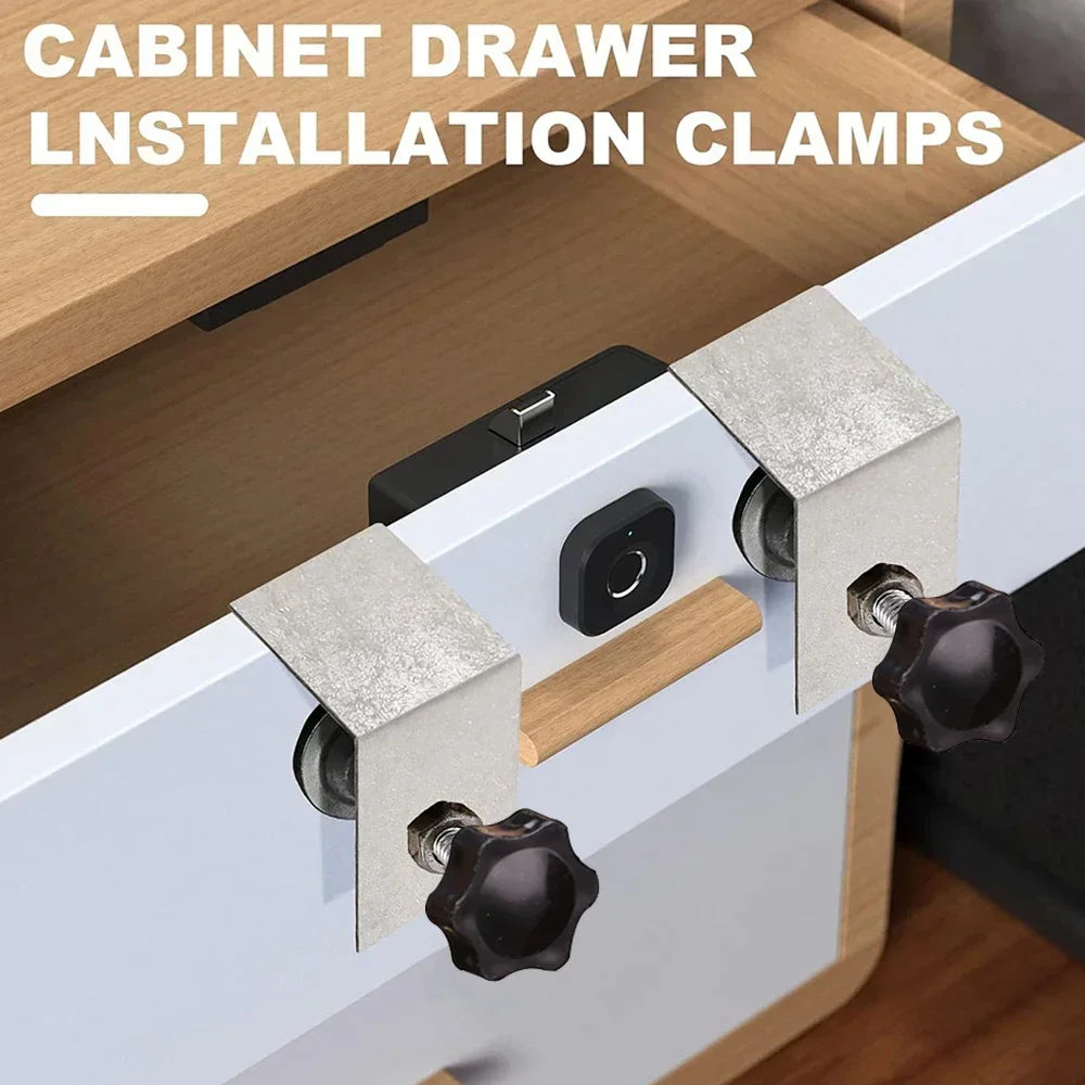 Clip for Woodworking Jig Steel Drawer Panel Clips Drawer Front Installation Clamps Cabinet Tool Home Furniture Installation Tool Qme