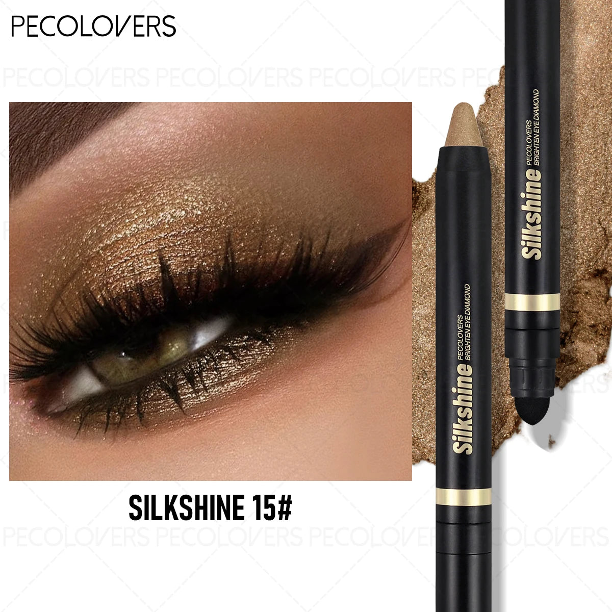 Shimmer Colored Eyeshadow Stick Waterproof Smudge-proof Long-lasting Qme 15