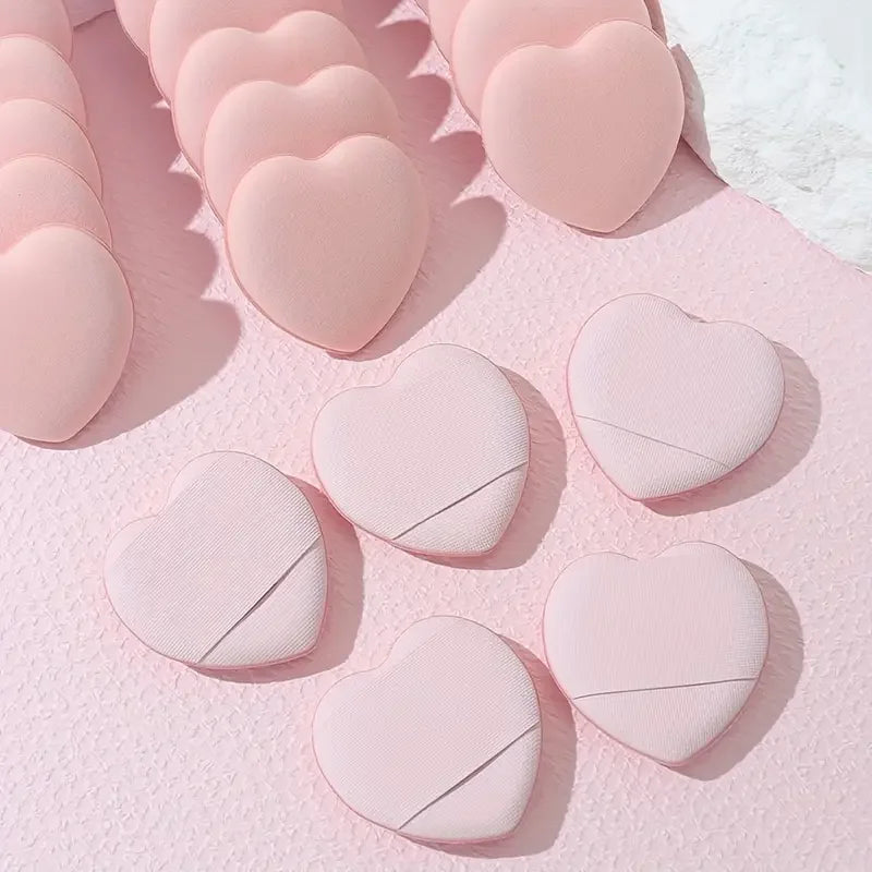 Heart-shaped Finger Powder Puff Latex-free Makeup Tool Air Cushion Qme