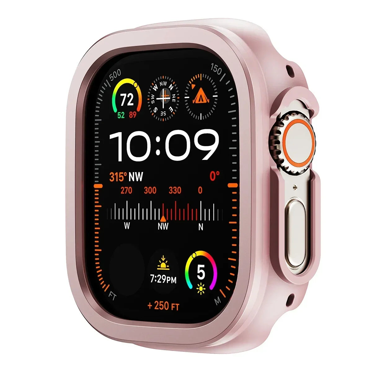 Aluminum Alloy metal +TPU Case For Apple Watch Ultra 49 45 41mm Bumper Frame Housing Protector for iWatch Series SE 9 8 Ultra 7 Qme Pink 41mm Series 9 8 7