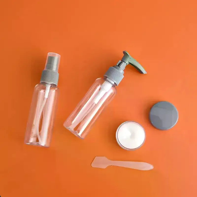 Travel Bottles Leak Proof Press Refillable Containers Cosmetics Qme
