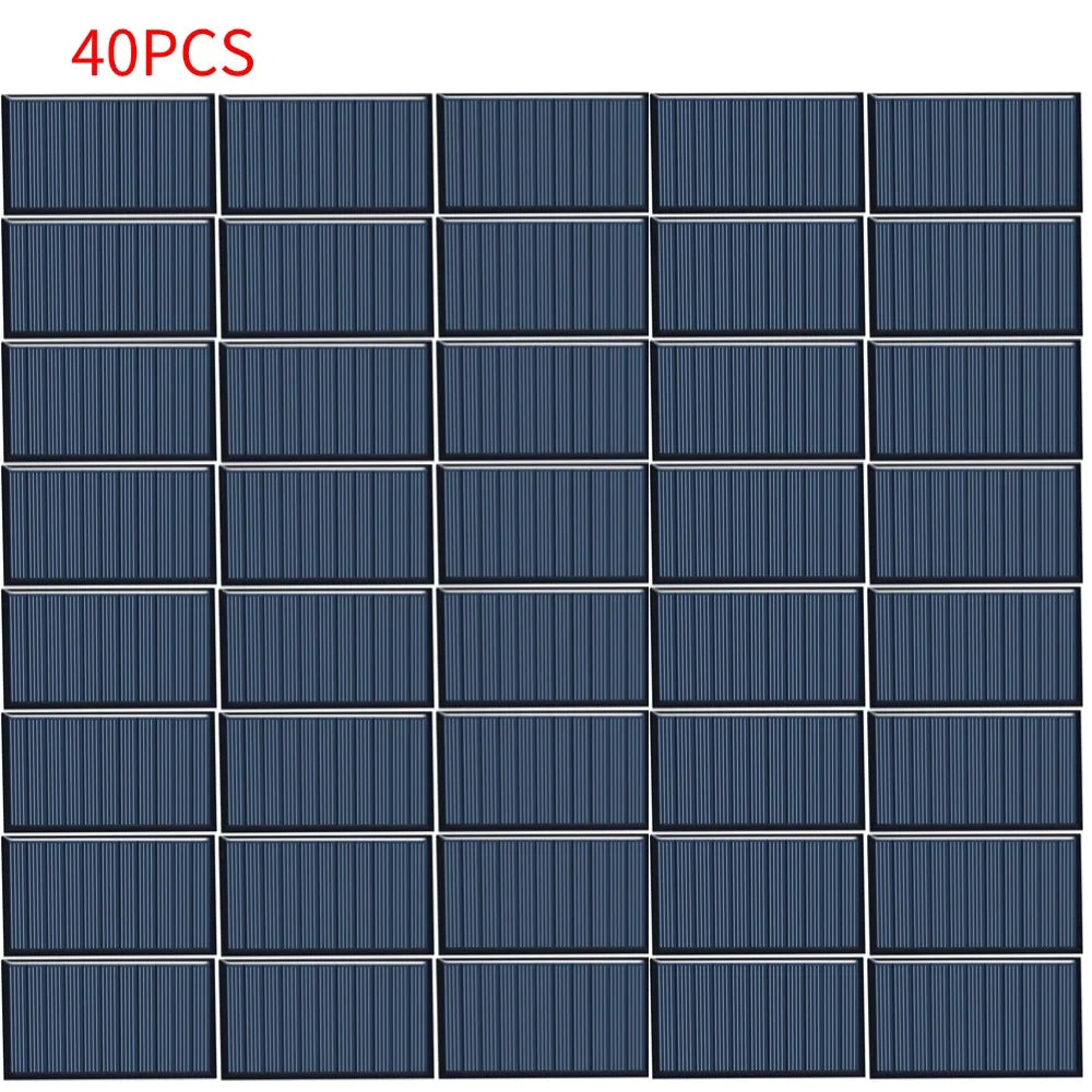 80x45mm 5V 75mA Zonnepaneel Drop Lijmraad DIY Zonne-Silicium Panelen Raad Polykristalline Tuin Licht Macht Accessoires Qme 40pcs