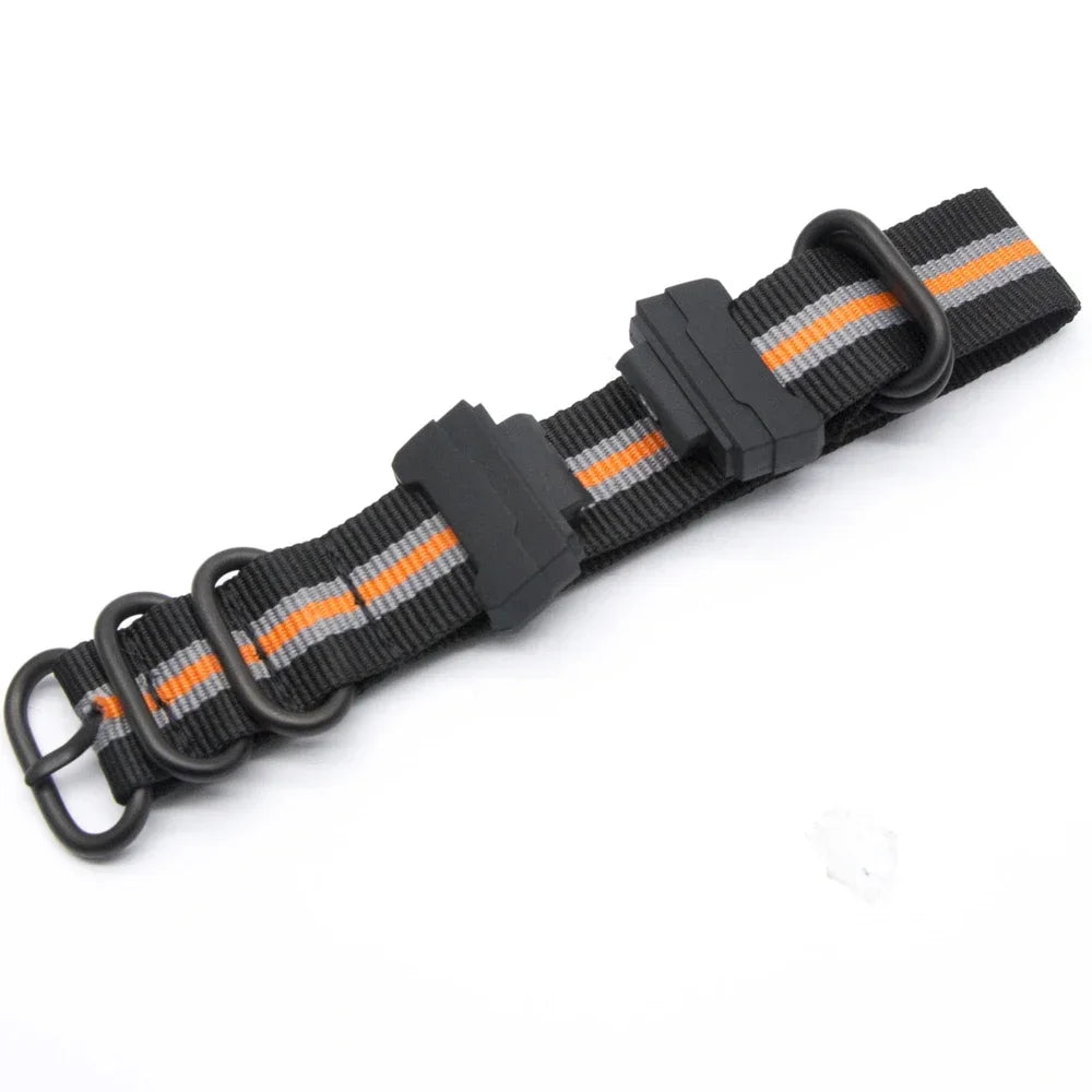 For Casio G-Shock Nylon Band Replacement 22MM Canvas Strap Sport Watch Accessories Men's Bracelet Qme 2Black 2Grey 1Orange 22mm
