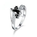 925 Sterling Silver Color Engagement Ring Fashion Jewelry Classic Style Austrian Crystal Prong Setting Women Girls Wholesale Qme 7