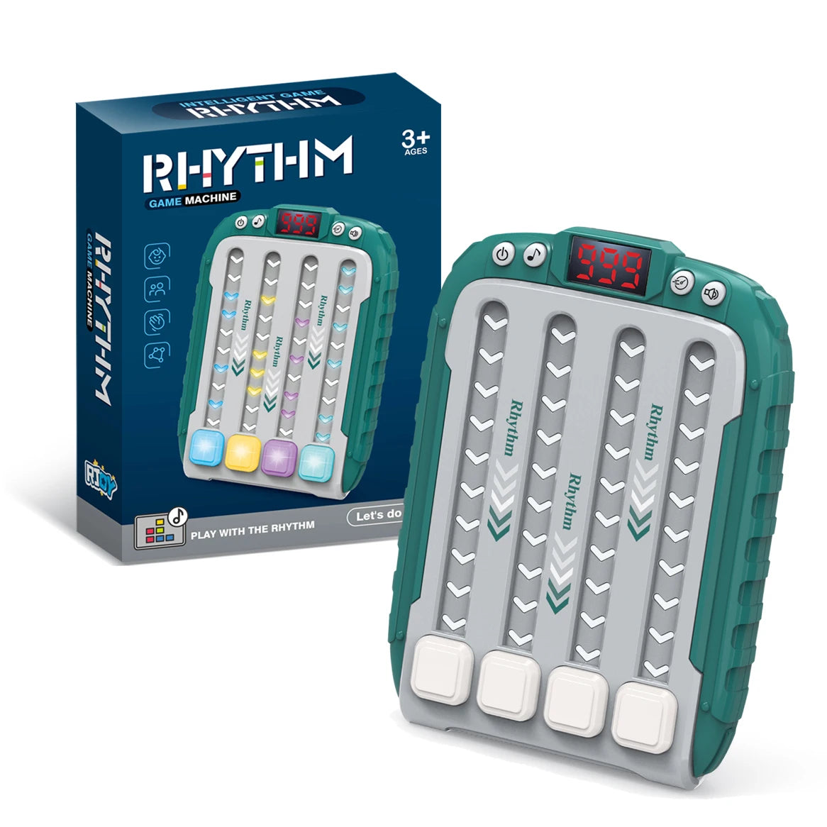 Fidgets Toys Quick Push Pop Game Puzzle Rhythm Master Music Dance Game Machine Sound Child Decompress Board Party Game Toys Kids Qme green