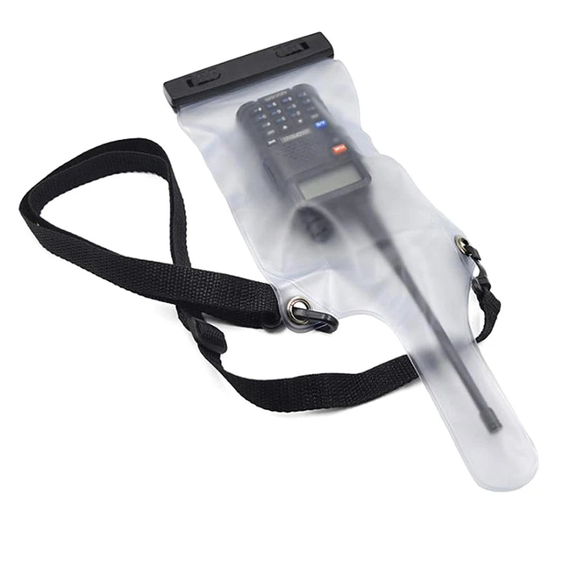 Walkie Talkie Cover Holder Lanyard Portable Radio Waterproof Case Bag Qme