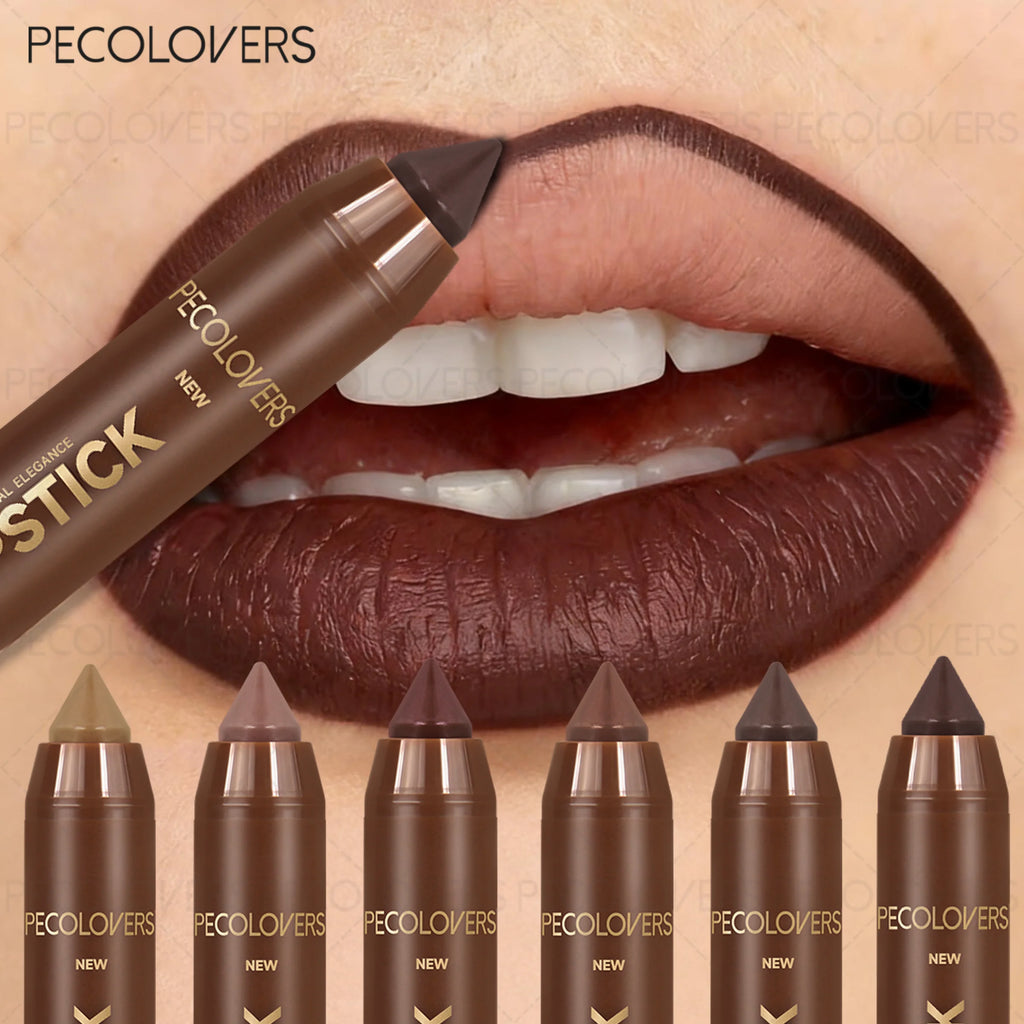 Natural Finish Lipstick Pencil Can Be Used As Lip Liner Brown Qme