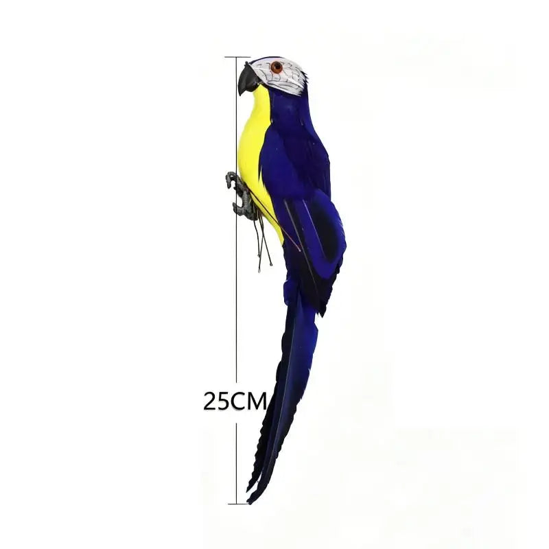 Simulation Parrot Garden Decoration Creative Lawn Figurine Ornament Animal Bird Outdoor Garden Party Prop Decoration Home Qme 25cm Blue