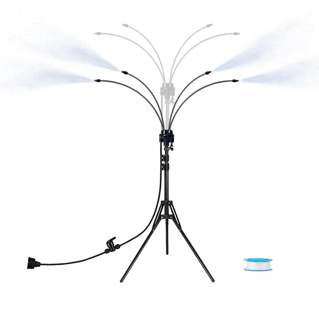 Standing Mister Portable Adjustable Height Sprinkler Patio Misting Qme Blue CN