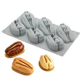 Food Grade Reusable Silicone 6 Cavity Pistachio Mold Non Stick Baking Qme D