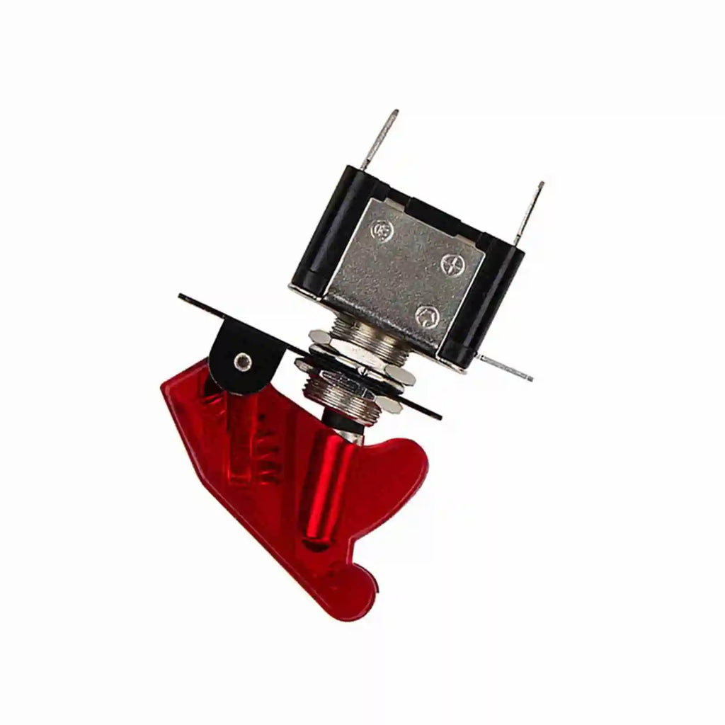 12V 20A Car SPST Dome Fog Light Rocker Toggle ON/OFF SPST LED Red Cover LED Light On/Off LED Light Toggle Qme