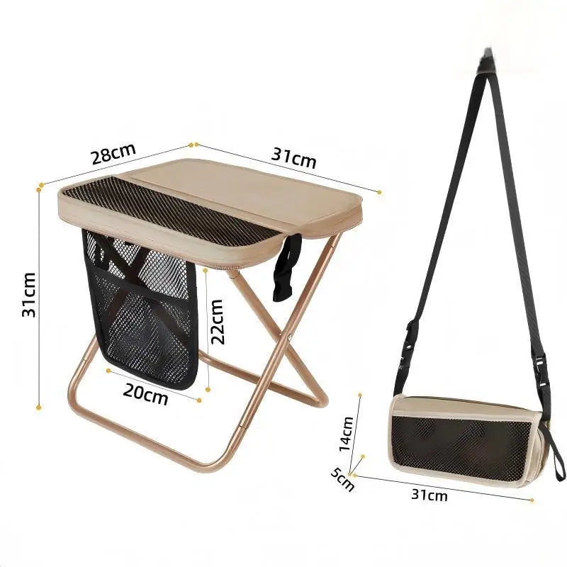 1 Portable Folding Camping Stool Convertible Crossbody Bag Qme B