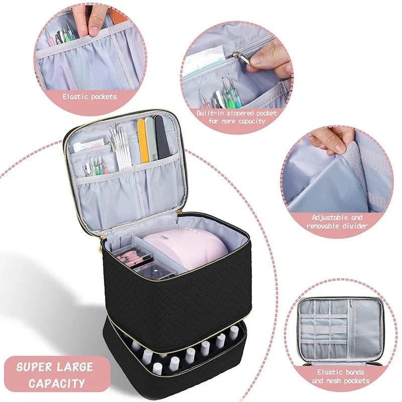 Nail Polish StorageBag Essential Oil Storage Nail Products Baking Lamp To Accommodate Portable StorageBox Qme
