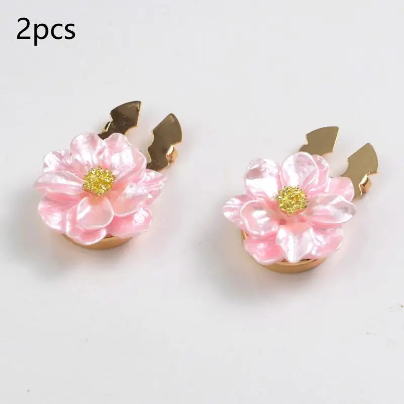 2PCS Rhinestone Flower Cufflinks For Women Suit Shirt Buttons Covers Fashion Jewelry Accessories Decoration Gifts Qme style 7