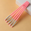 5Pcs Soft Silicone Nail Art Pen Multifunctional Nail Carving Dotting Tools Professional 3D UV Gel Polish Manicure Pens for Salon Qme 5pcs pink