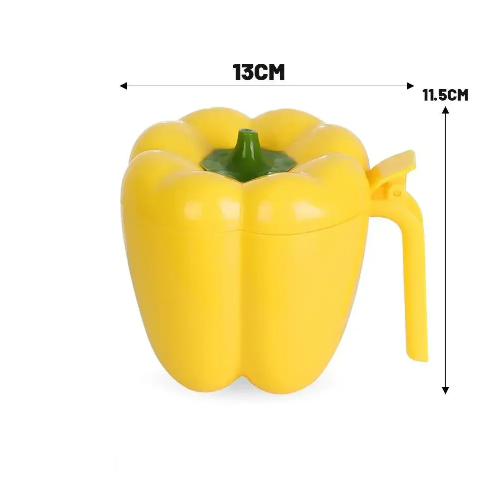1 Plastic Creative Seasoning Jar Container Spoon Chili Shape Barbecue Qme 1set yellow
