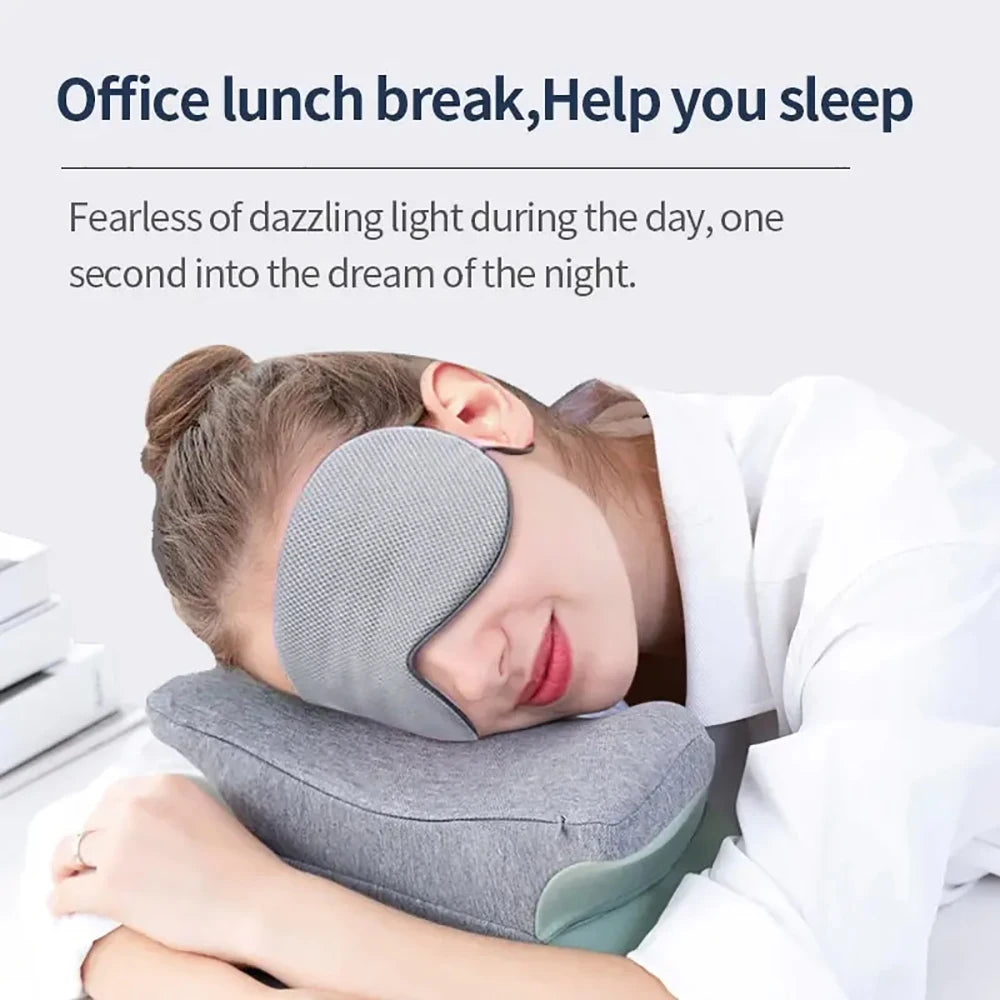 Eye Mask Warm & Cool Dual Use Adjustable Light Blocking Breathable Ice Silk Sleeping Travel Eye Cover Night Aid Sleep Eyepatch Qme