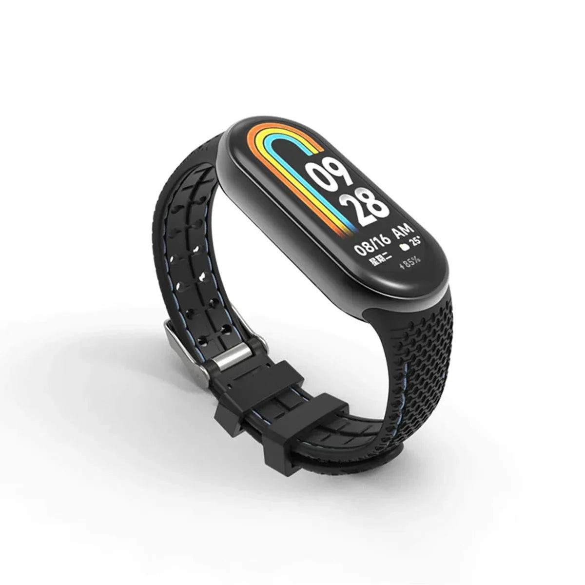 Silicone Strap For Mi Band 8 9 Bracelet Rubber Watchband Replacement Smartwatch Wrist Bracelet Correa For Xiaomi Mi Band 8 Strap Qme Blue Mi Band 8