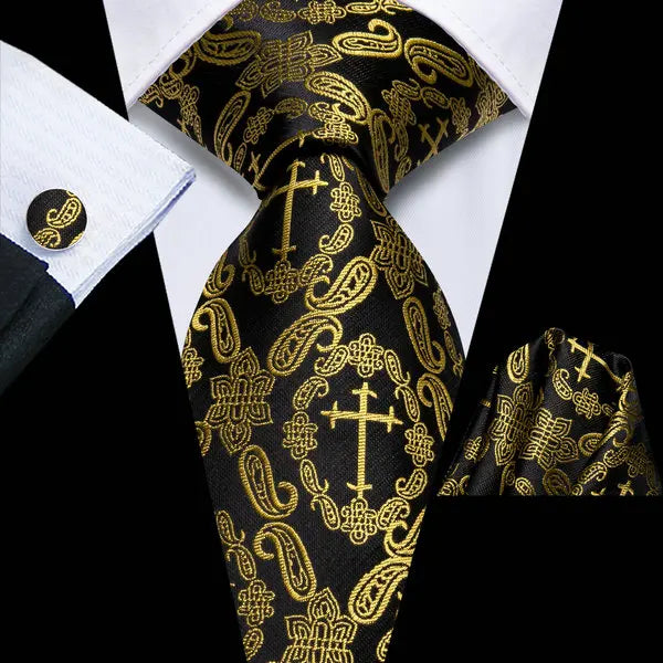 Hi-Tie Paisley Mens Necktie Green Wedding Tie For Men Hanky Cufflinks Set Business Party Dropshipping Qme HT-LDSN0012