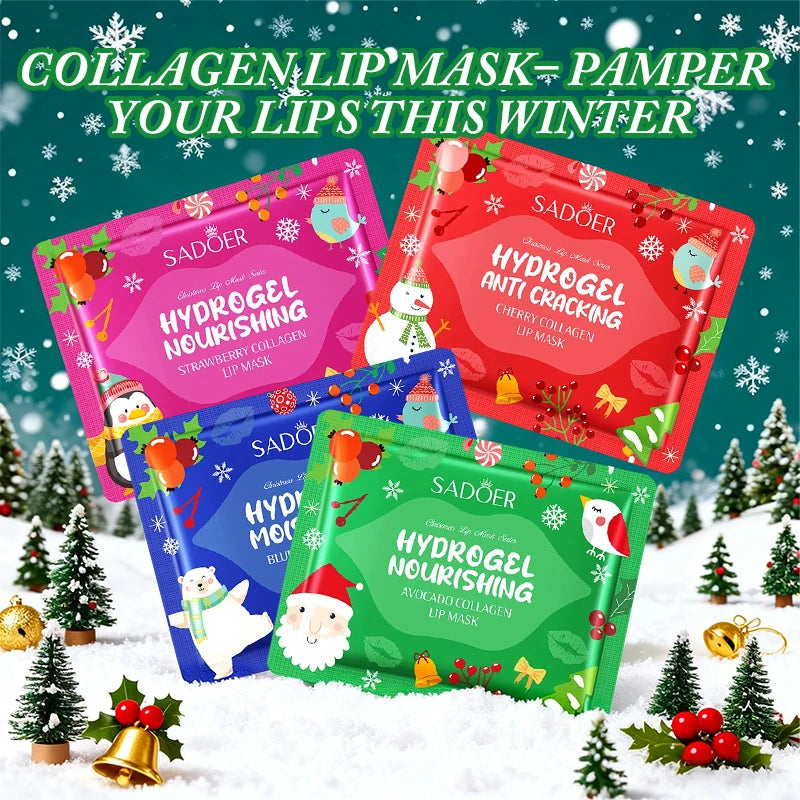 Gel Collagen Lip Mask Crystal Pads Moisturizing Anti-wrinkle Firms Qme