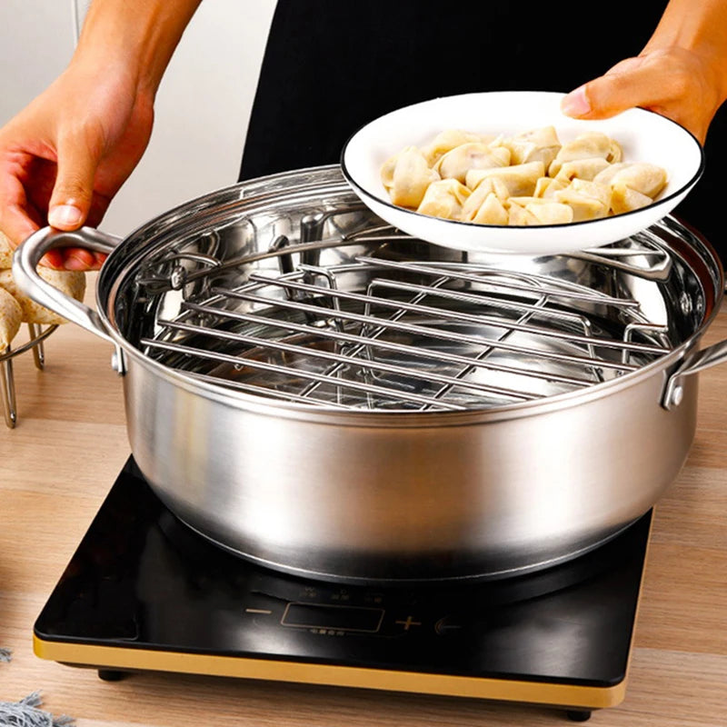 Cooking Baking Pot Stand Stainless Steel Cookware Steamer Rack Qme