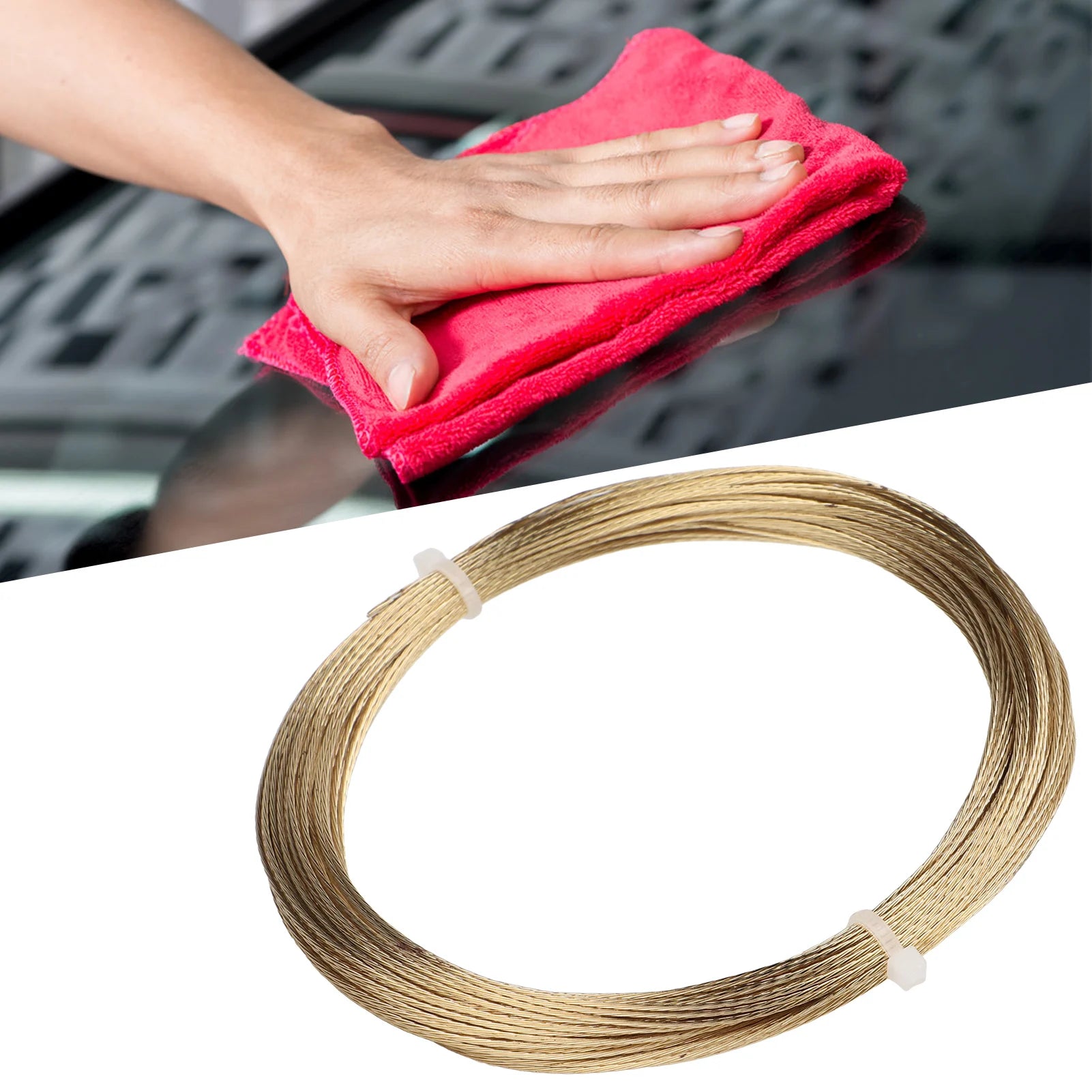 Windscreen Glass Cutting Out Removal Wire 25m/82ft Long Metal Auto Repairing Tool Cut Out Wire Qme