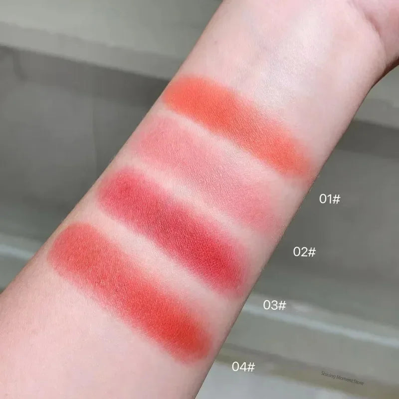 Monochrome Blush Palette Tomato Orange Blusher Powder Natural Face Makeup Matte Peach Rouge Contour Shadow Palette Girl Cosmetic Qme
