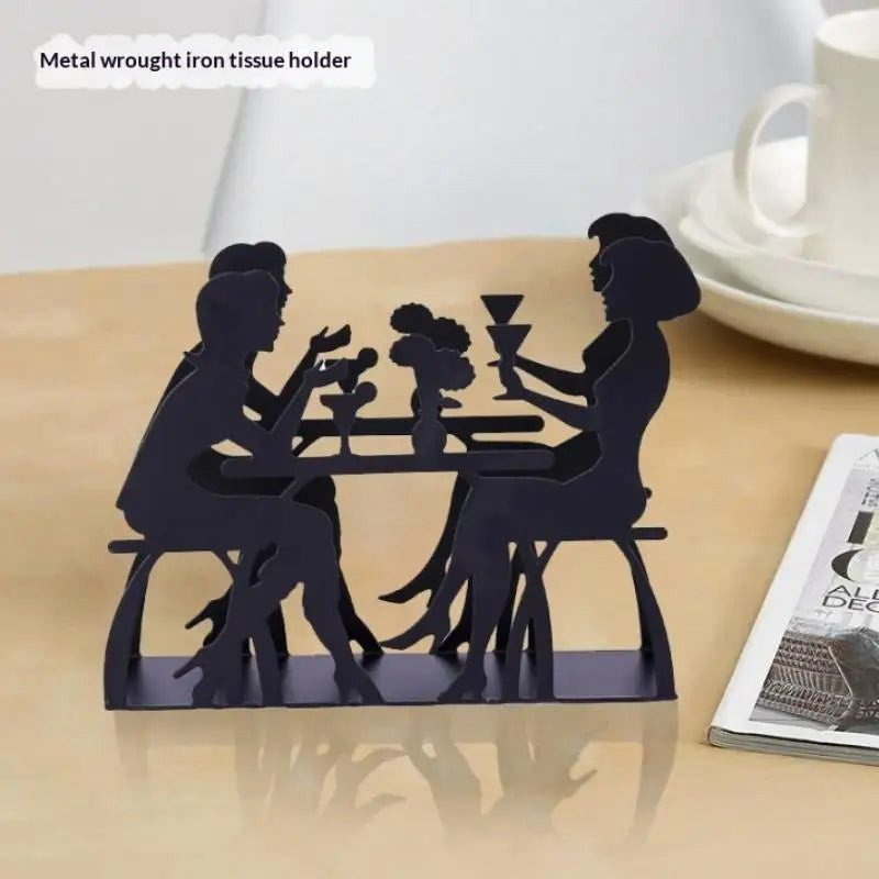 Cartoon Pattern Napkin Holder Paper Drawer Storage Bracket Organizer Qme