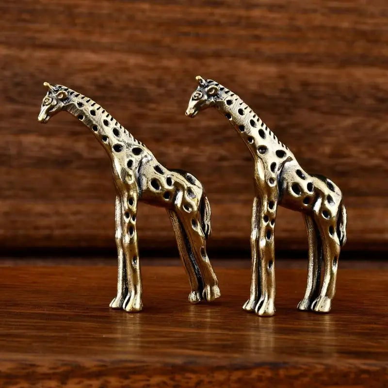 Home Decor Vintage Brass Giraffe Ornament Office Desk Desktop Qme